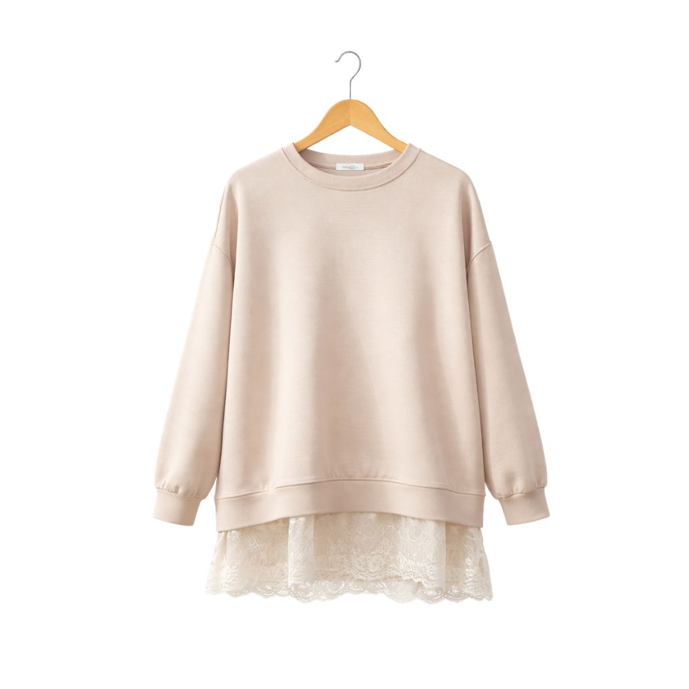 Pull Dentelle Beige